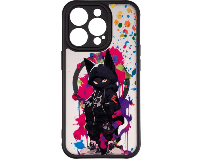 Чохол-силікон Gelius Print UV (Magsafe) iPhone 14 Pro, Gate away cat