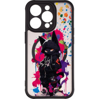 Чохол-силікон Gelius Print UV (Magsafe) iPhone 14, Gateway cat pink