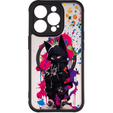 Чохол-силікон Gelius Print UV (Magsafe) iPhone 14, Gateway cat pink