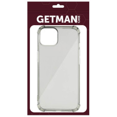 Чохол-силікон Getman Ease logo посилені кути iPhone 14, Сірий