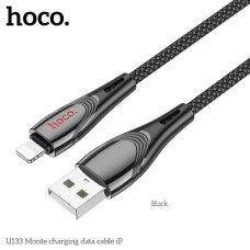 Кабель USB Hoco U133 Monte PD charging USB to Lightning (2.4A/1.2m) черный