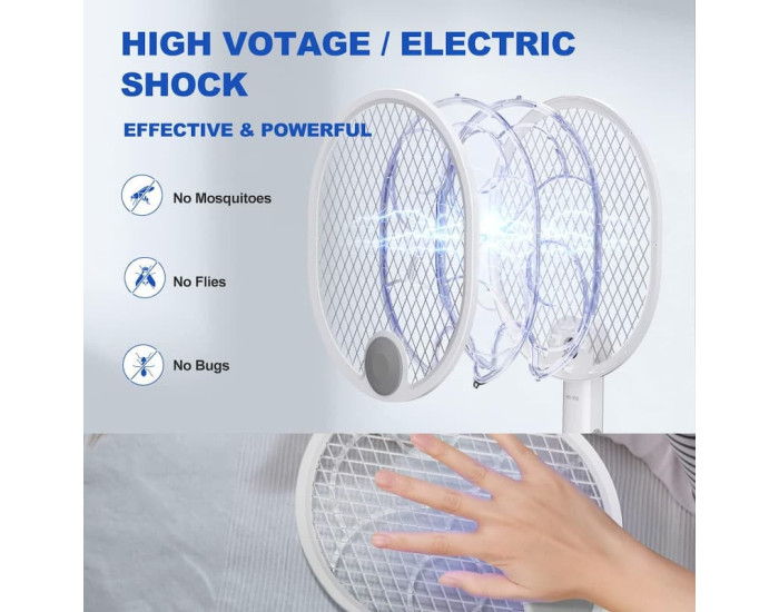 Ловушка для насекомых с UV подсветкой WD-956 Rechargeable 1200 mAh, белая
