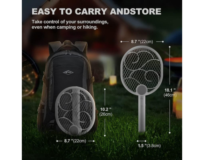 Ловушка для насекомых с UV подсветкой WD-956 Rechargeable 1200 mAh, белая