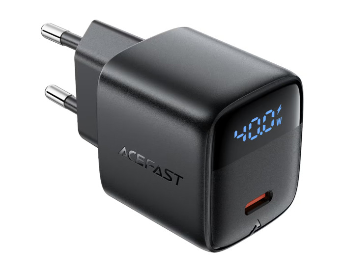 Мережеве зарядний пристрій Acefast A135 PD40W GaN single (USB-C) чорне