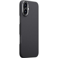 Чохол-силікон Carbon Protection Slim (MagSafe) iPhone 16, чорний