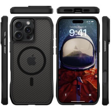 Чохол-силікон OCTAGON Case with MagSafe iPhone 16 Pro Max, чорний карбон