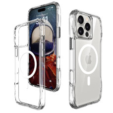 Чохол-силікон OCTAGON Case with MagSafe iPhone 16 Pro Max, Прозорий