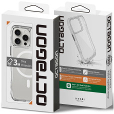 Чохол-силікон OCTAGON Case with MagSafe iPhone 16 Pro Max, Прозорий