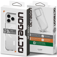 Чохол-силікон OCTAGON Case with MagSafe iPhone 17 Pro Max, Прозорий