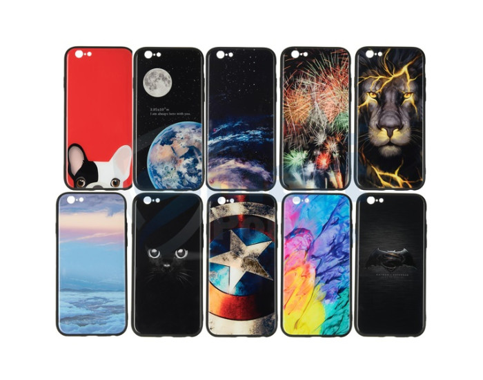 Чохол-силікон Glass Art iPhone 7/8, Berry muse