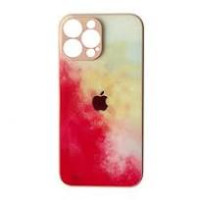 Чохол-силікон Glass Art iPhone 13 Pro Max, See peach oolong