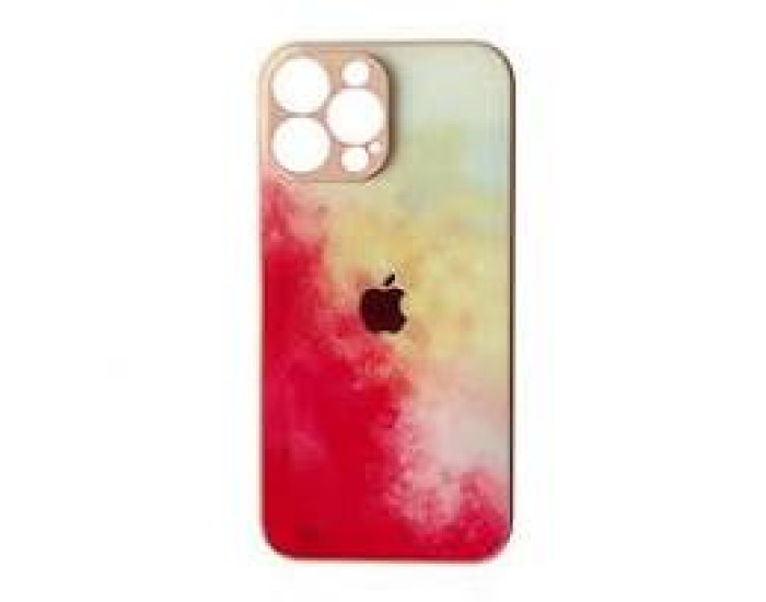Чохол-силікон Glass Art iPhone 13 Pro, See peach oolong