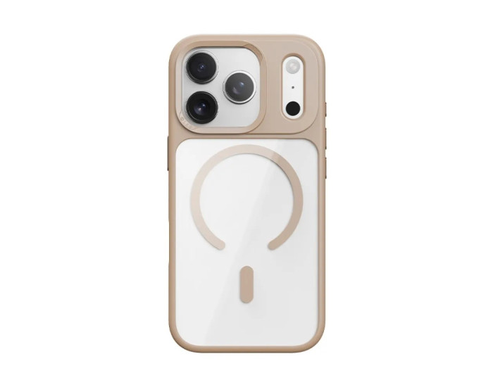 Чохол-силікон Rock Guard Transparent Magnetic (Anti-drop Lens Protection) iPhone 17 Pro Max, Gold