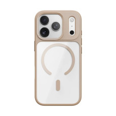 Чохол-силікон Rock Guard Transparent Magnetic (Anti-drop Lens Protection) iPhone 17 Pro, Gold