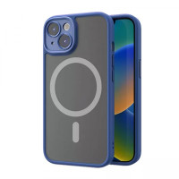 Чохол-силікон Rock Guard Touch with Magsafe (Anti-drop Lens Protection) iPhone 14 Plus, Blue