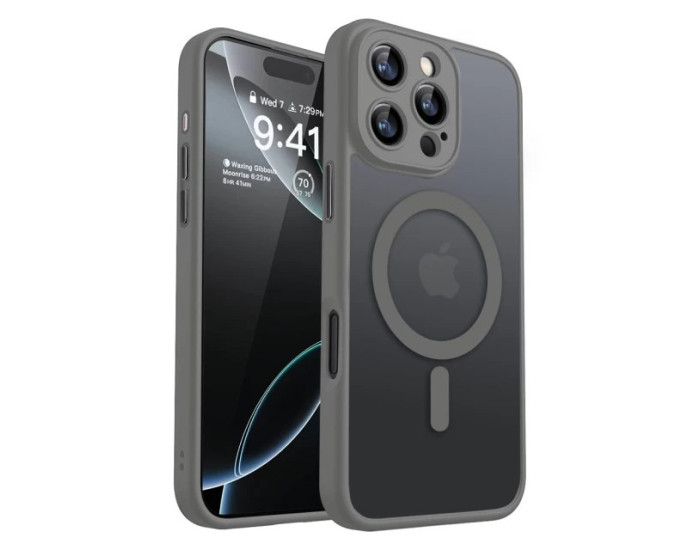 Чохол-силікон Rock Guard Touch with Magnetic (Anti-drop Lens Protection) iPhone 16 Pro, Gray