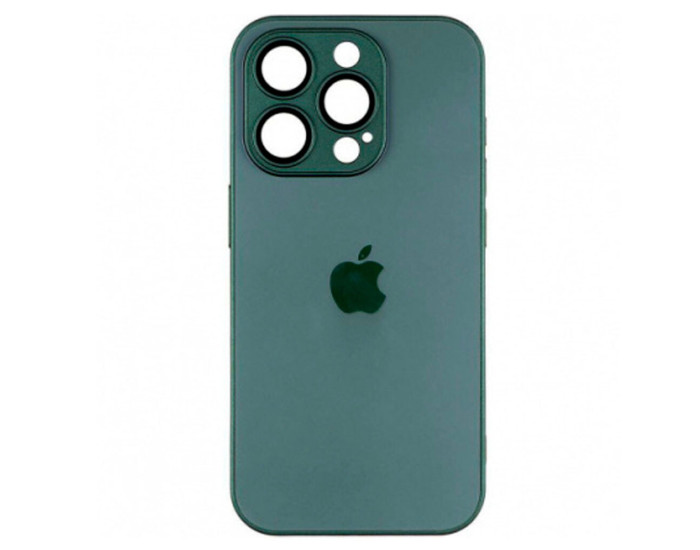 Чохол-силікон AG GLASS MAGSAFE iPhone 15 Pro Max, Cangling green