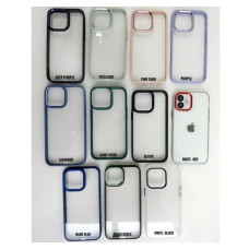 Чохол-силікон CRISTAL GUARD Colorfull FRAME iPhone 12/12 Pro, Black