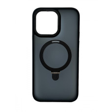 Чохол-силікон Matte Guard Ring Holder Magsafe Case iPhone 13/14, Black