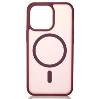 Чохол-силікон Matte Guard Magsafe Case iPhone 14 Pro Max, Marsala