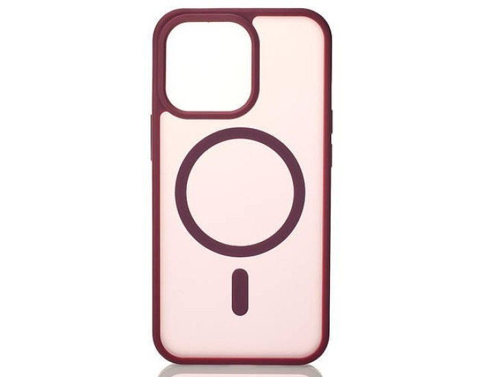 Чохол-силікон Matte Guard Magsafe Case iPhone 14 Pro Max, Marsala