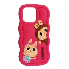 Чехол-силикон Labubu Case iPhone 12/12 Pro, ярко-розовый