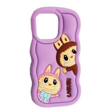Чехол-силикон Labubu Case iPhone 13 /14 /15, глицин