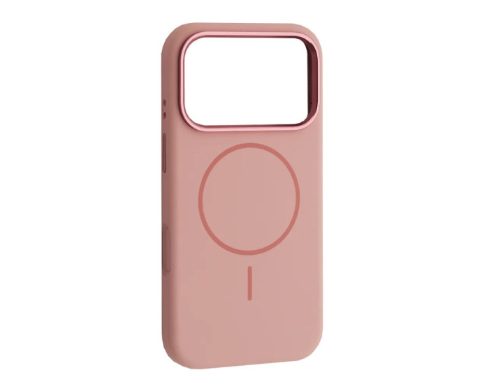 Чохол-силікон оригінал Liquid Silicone Case Metal Camera with MagSafe iPhone 17 Pro Max, Pink