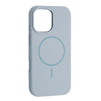 Чохол-силікон оригінал Liquid Silicone Case Metal Camera with MagSafe iPhone 16 Pro Max, Sky blue
