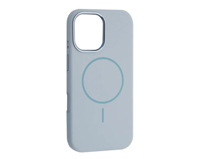 Чохол-силікон оригінал Liquid Silicone Case Metal Camera with MagSafe iPhone 16 Pro Max, Sky blue