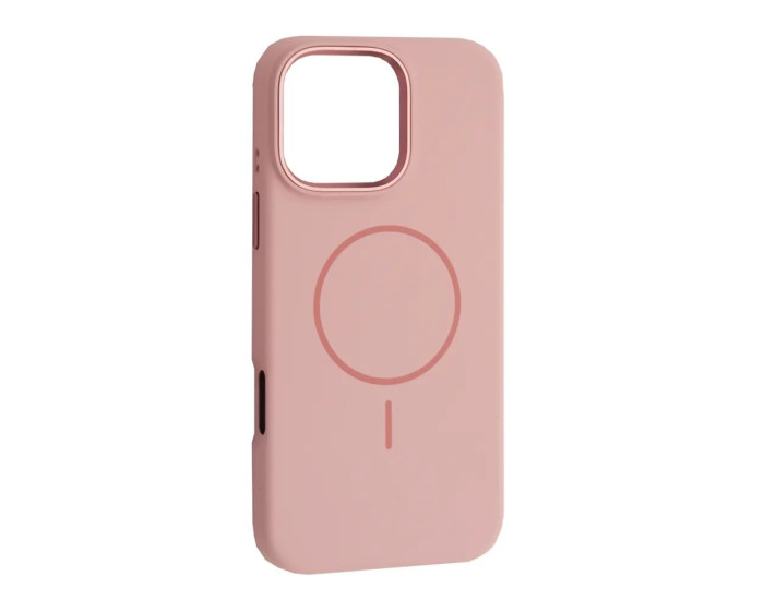 Чохол-силікон оригінал Liquid Silicone Case Metal Camera with MagSafe iPhone 16 Pro Max, Pink