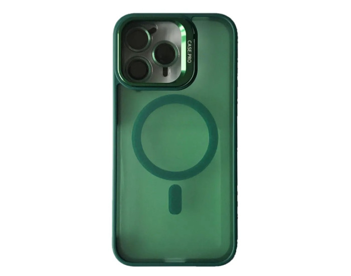 Чохол-силікон CASE PRO MATTE FORTABLE CAMERA LENS MAGSAFE iPhone 15, Dark green