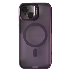 Чохол-силікон CASE PRO MATTE FORTABLE CAMERA LENS MAGSAFE iPhone 15, Deep purple