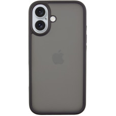 Чохол-силікон Metal Buttons iPhone 16, чорний
