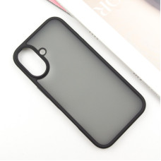 Чохол-силікон Metal Buttons iPhone 16, чорний