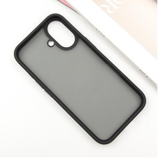 Чохол-силікон Metal Buttons iPhone 16, чорний