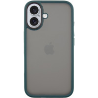 Чохол-силікон Metal Buttons iPhone 16, Зелений