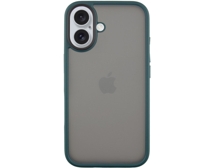 Чохол-силікон Metal Buttons iPhone 16, Зелений