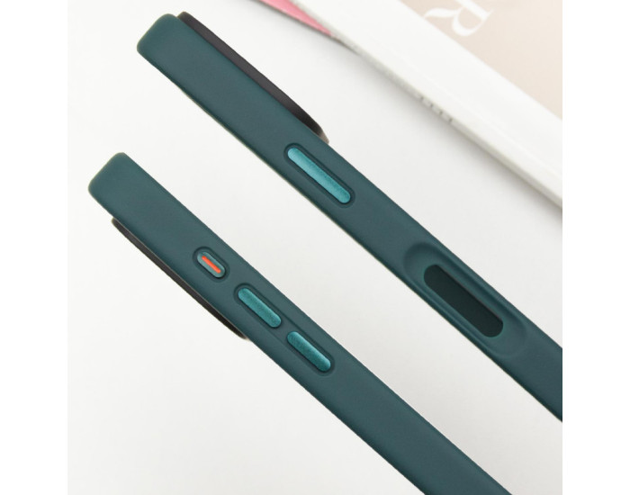 Чохол-силікон Metal Buttons iPhone 16, Зелений