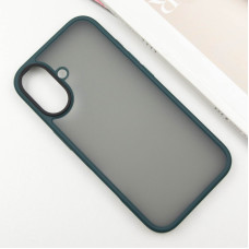 Чохол-силікон Metal Buttons iPhone 16, Зелений