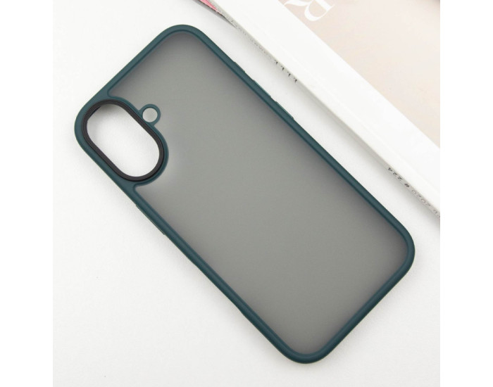Чохол-силікон Metal Buttons iPhone 16, Зелений