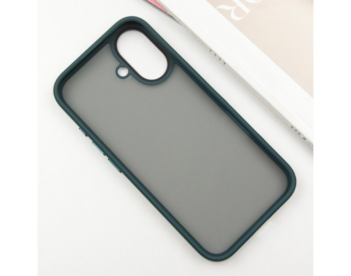 Чохол-силікон Metal Buttons iPhone 16, Зелений