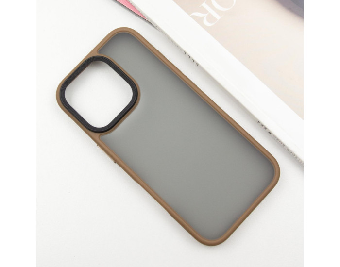 Чохол-силікон Metal Buttons iPhone 16 Pro, золотий
