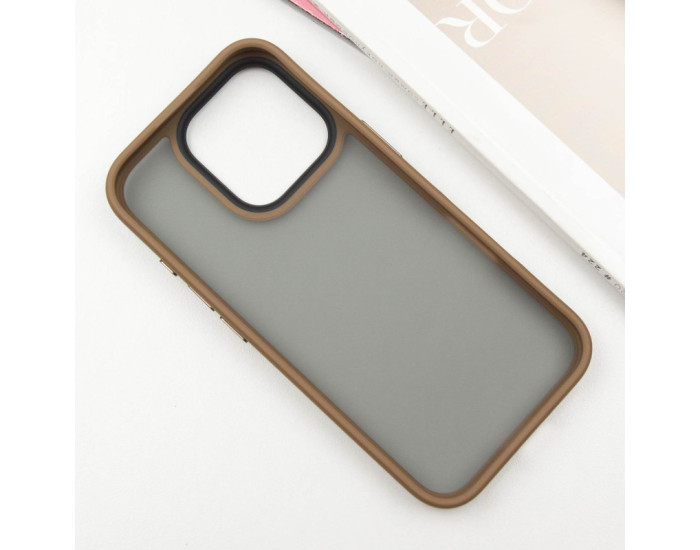 Чохол-силікон Metal Buttons iPhone 16 Pro, золотий