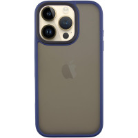 Чохол-силікон Metal Buttons iPhone 16 Pro, синій
