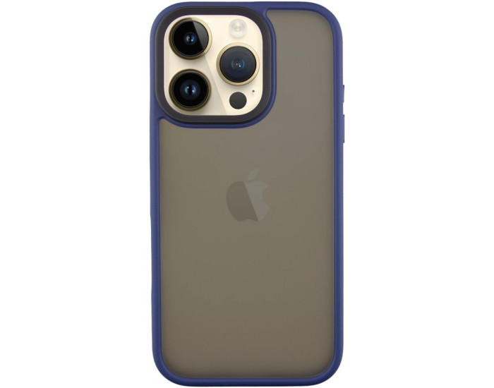 Чохол-силікон Metal Buttons iPhone 16 Pro, синій