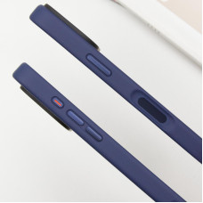Чохол-силікон Metal Buttons iPhone 16 Pro, синій