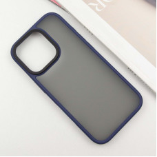 Чохол-силікон Metal Buttons iPhone 16 Pro, синій