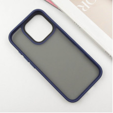 Чохол-силікон Metal Buttons iPhone 16 Pro, синій