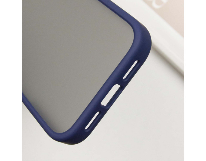 Чохол-силікон Metal Buttons iPhone 16 Pro, синій